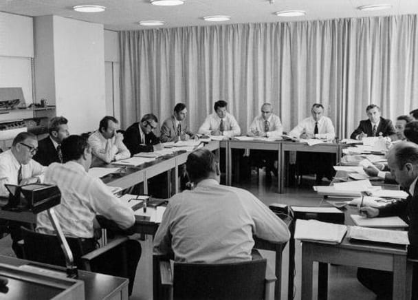 Business Meeting with Bennie G., Hazel H., George B., in Wichita, KS, 9/26/1970