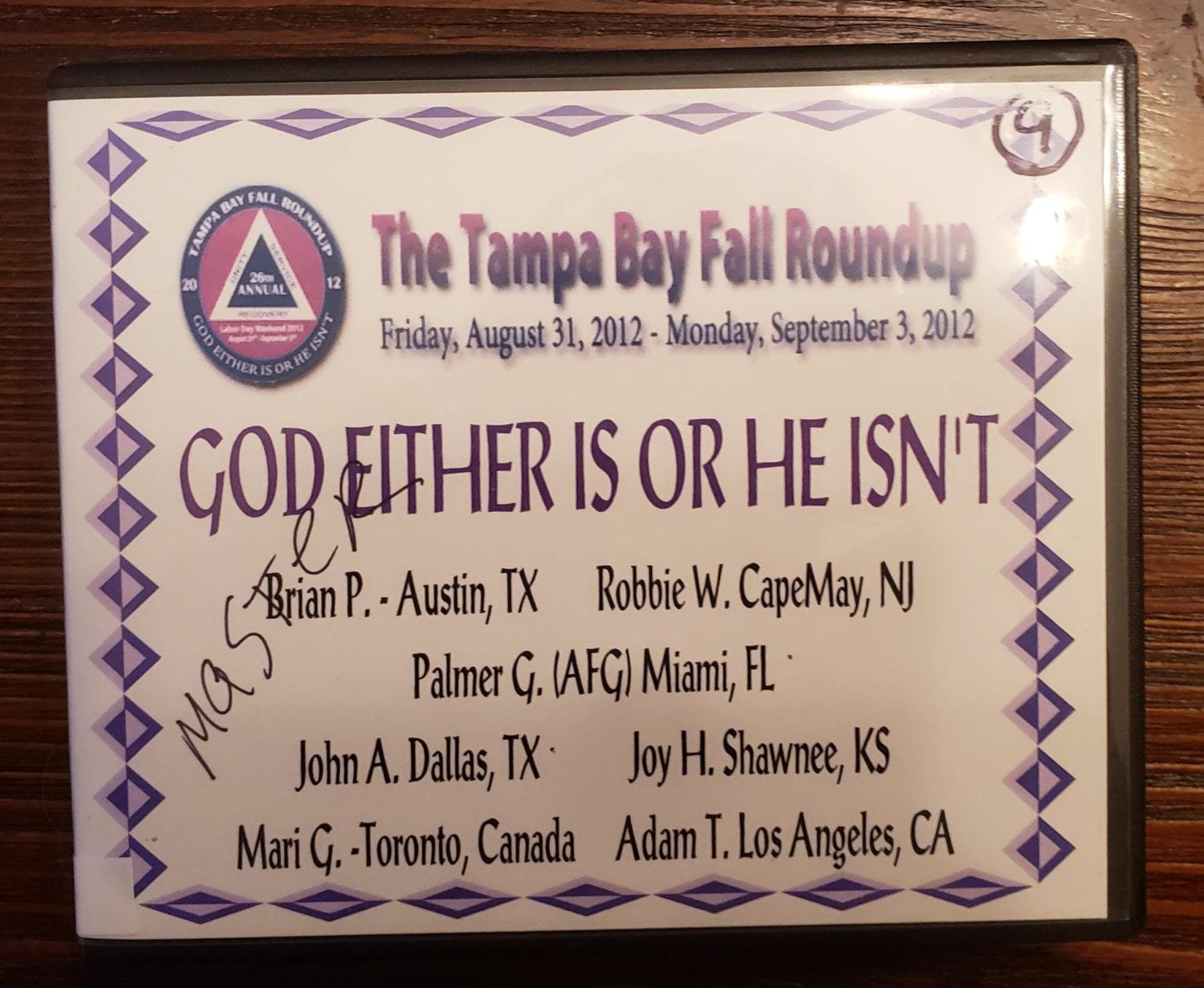 26th Annual Tampa Bay Fall Roundup – “God Either Is Or He Isn’t” – 08-31-2012 – 09-03-2012