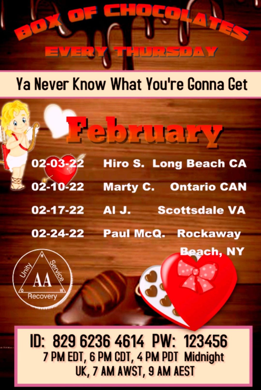 Paul McQ. -Speaking at Box Of Chocolates Meeting -2/24/22