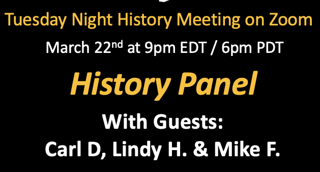 History Panel with Carl D, Lindy H, & Mike F. – 3/22/2022