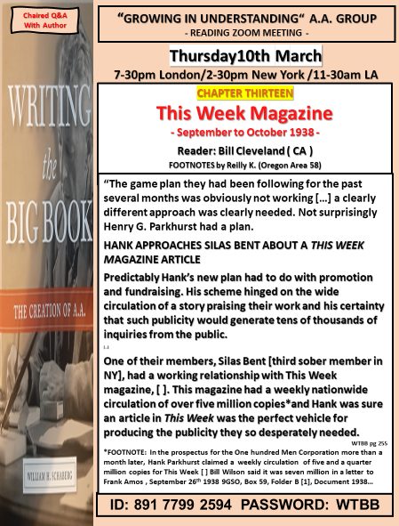 Growing in Understanding Group reads Writing the Big Book -Chapter 13 -3/10/2022