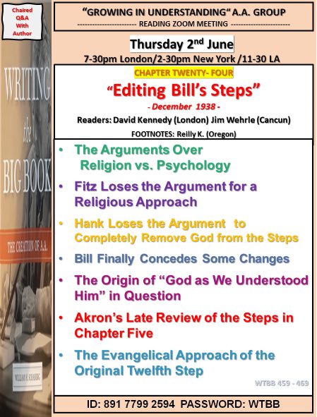 Growing in Understanding Group reads Writing the Big Book -Chapter 24 -6/2/2022