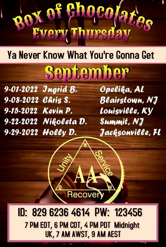 Nikoleta D. Speaks at Box of Chocolates Meeting -9-22-22