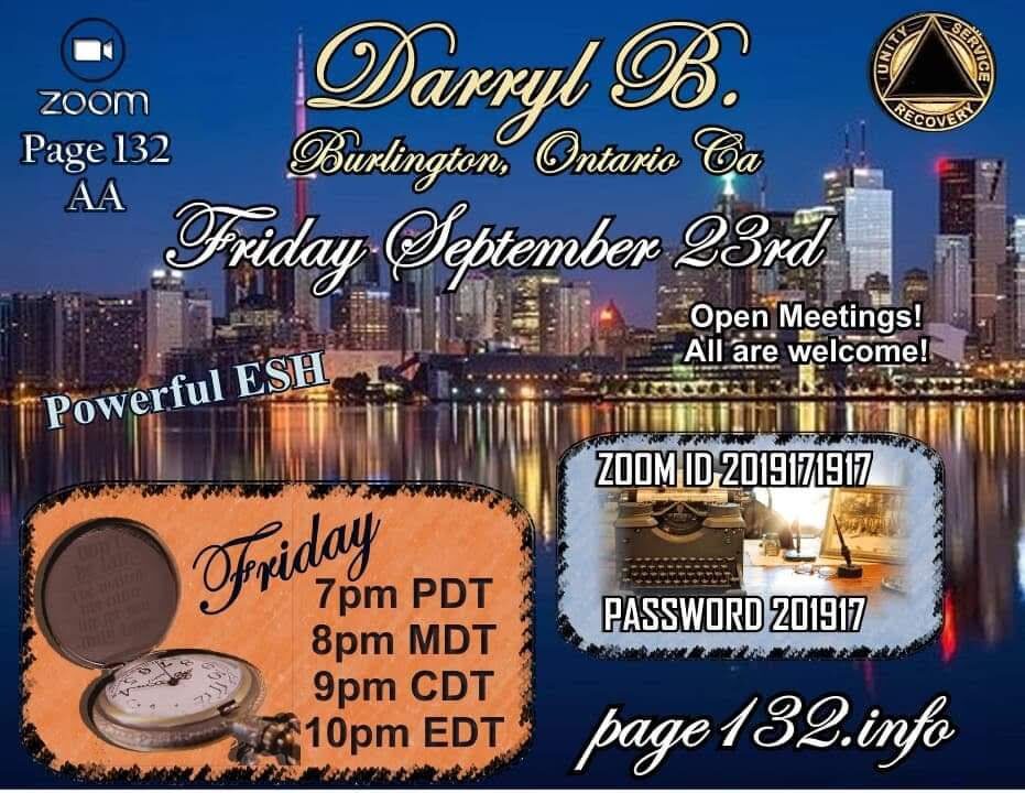 Darryl B. -From Burlington, Ontario -Page 132 on Zoom -9/23/22