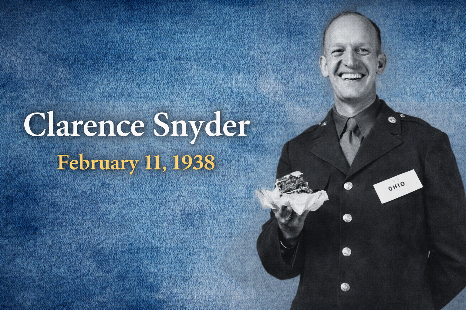 February 11, 1938 — Honoring Clarence Snyder’s Sobriety